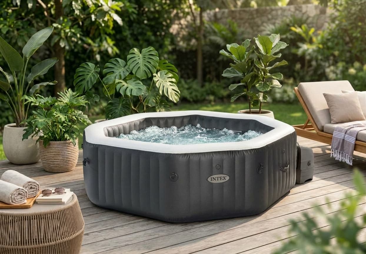 Spa octogonal Deluxe burbujas y jets para 4 personas