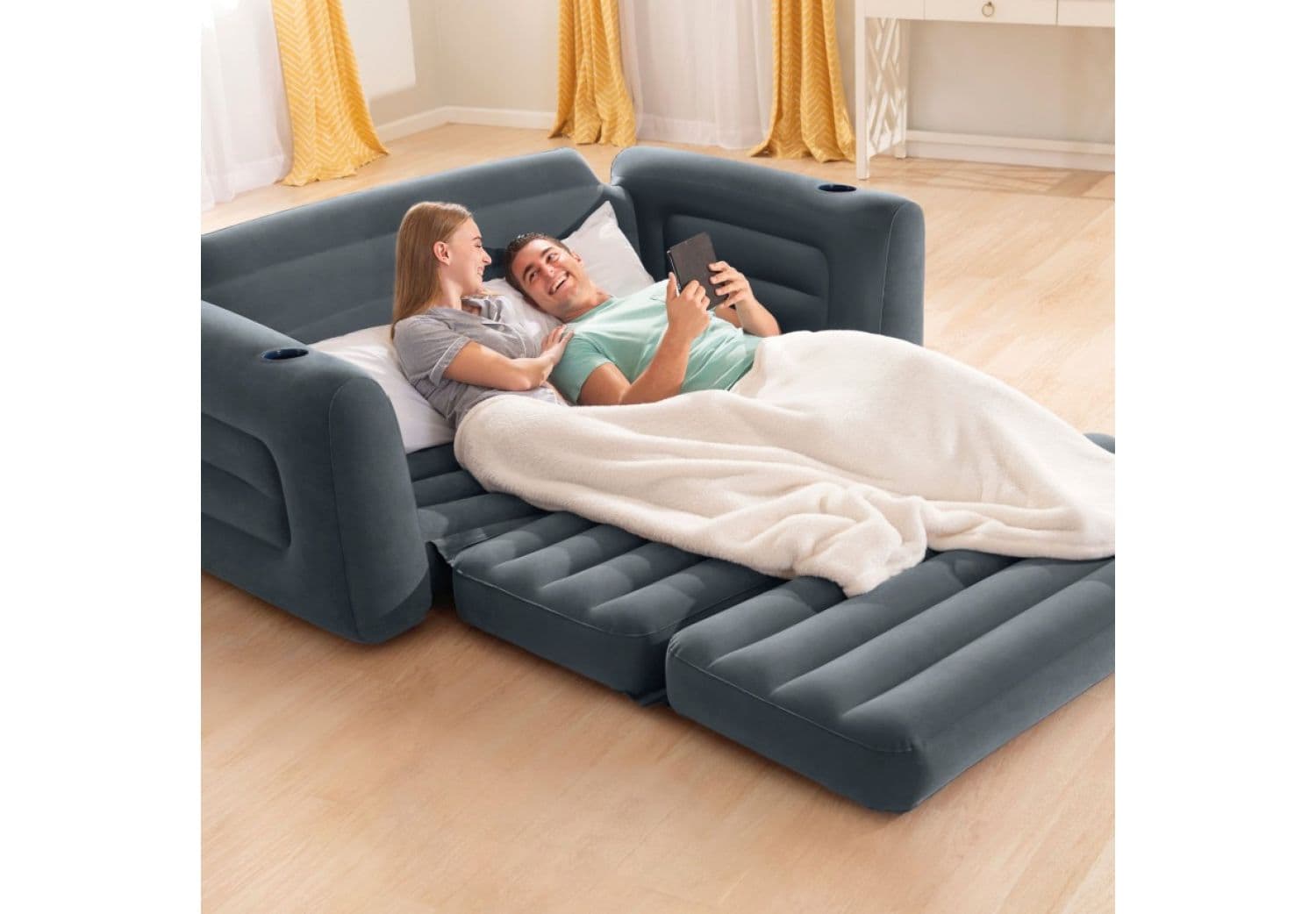 Sillón inflable Intex Sofa cama 1 1/2 pza 117 x 224 x 66